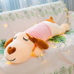 Soft Striped Puffy Dog Pillow Down Cotton Doggy Doll - Cindi Book