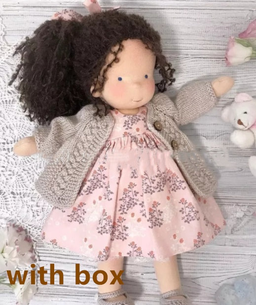 Handmade Plush Doll Golden Curly Girl Finished Product - Cindi Book