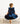 Navy Velvet Ruffle Twirl Dress