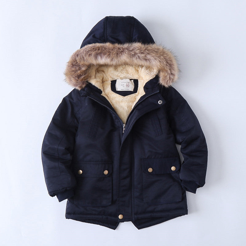 Fleece-lined Thickened Boys Cotton-padded Cotton Wadded Jacket - Cindi Book