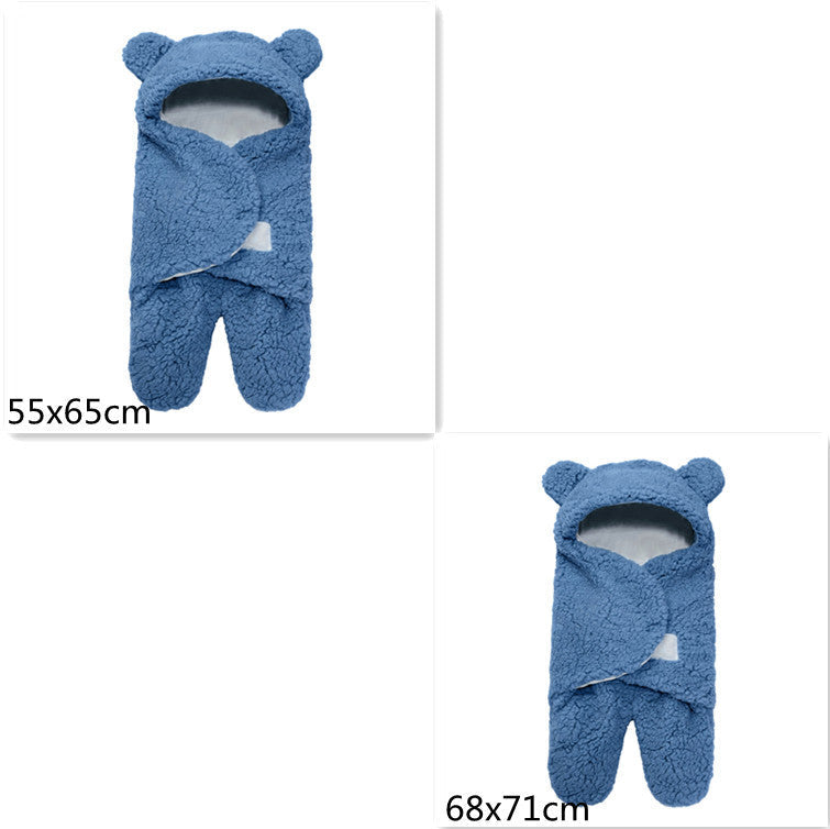 Lamb Plush Sleeping Bag Newborn Baby Swaddling Quilt - Cindi Book