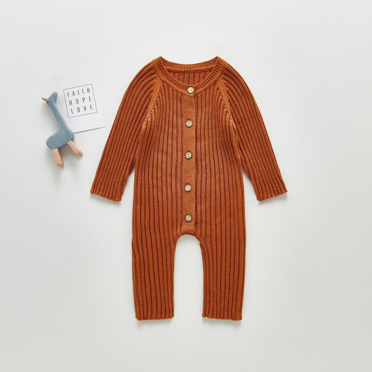 Spring And Autumn Baby Long-sleeved Knitted Jumpsuit Romper - Cindi Book