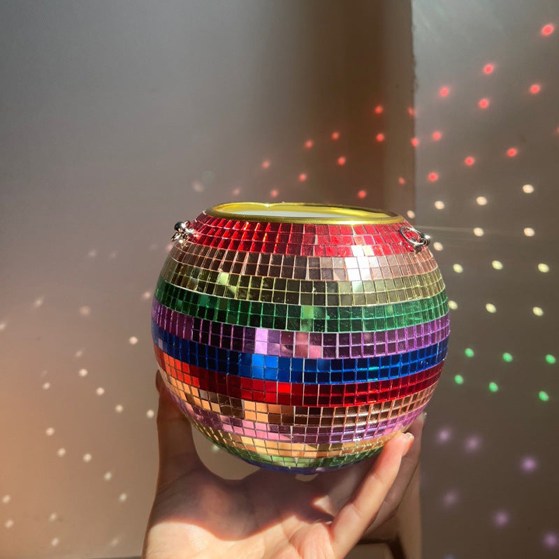Cross-border Disco Ball Planter Hanging Mirror Spherical Plastic Flowerpot - Cindi Book