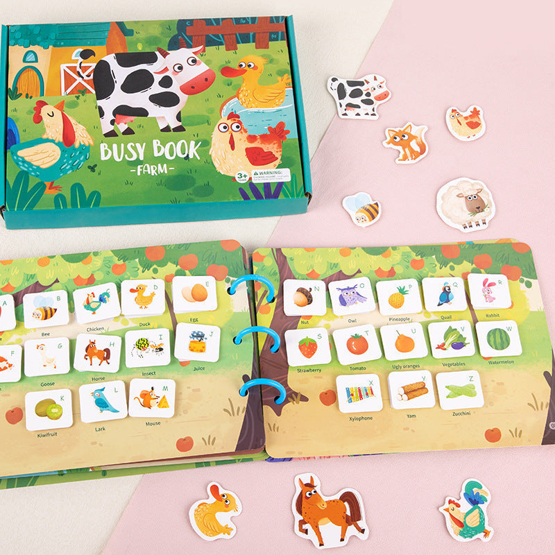 Children's Enlightenment Animal Sticker Book Puzzle Educational Toys Baby Montessori Early Education - Cindi Book