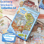 Creative 3D Miniature Cottage Diorama Sticker Set - Cindi Book