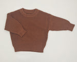 Infant Toddler Cotton Knitted Round Neck Base Sweater - Cindi Book
