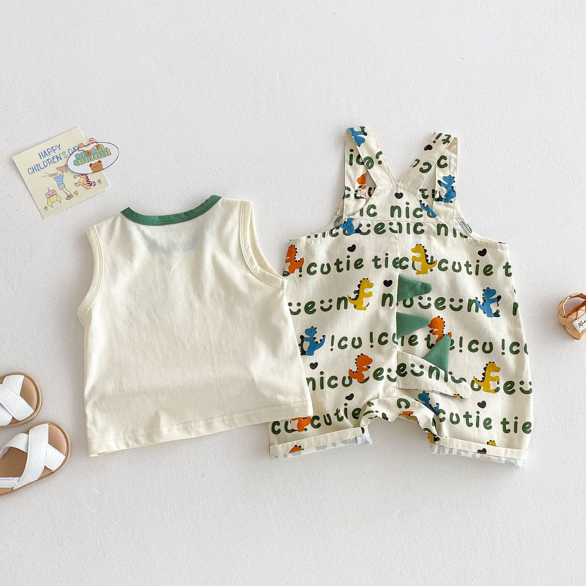 Cartoon Vest Baby Full Printing Suspender Pants Fashion - Cindi Book