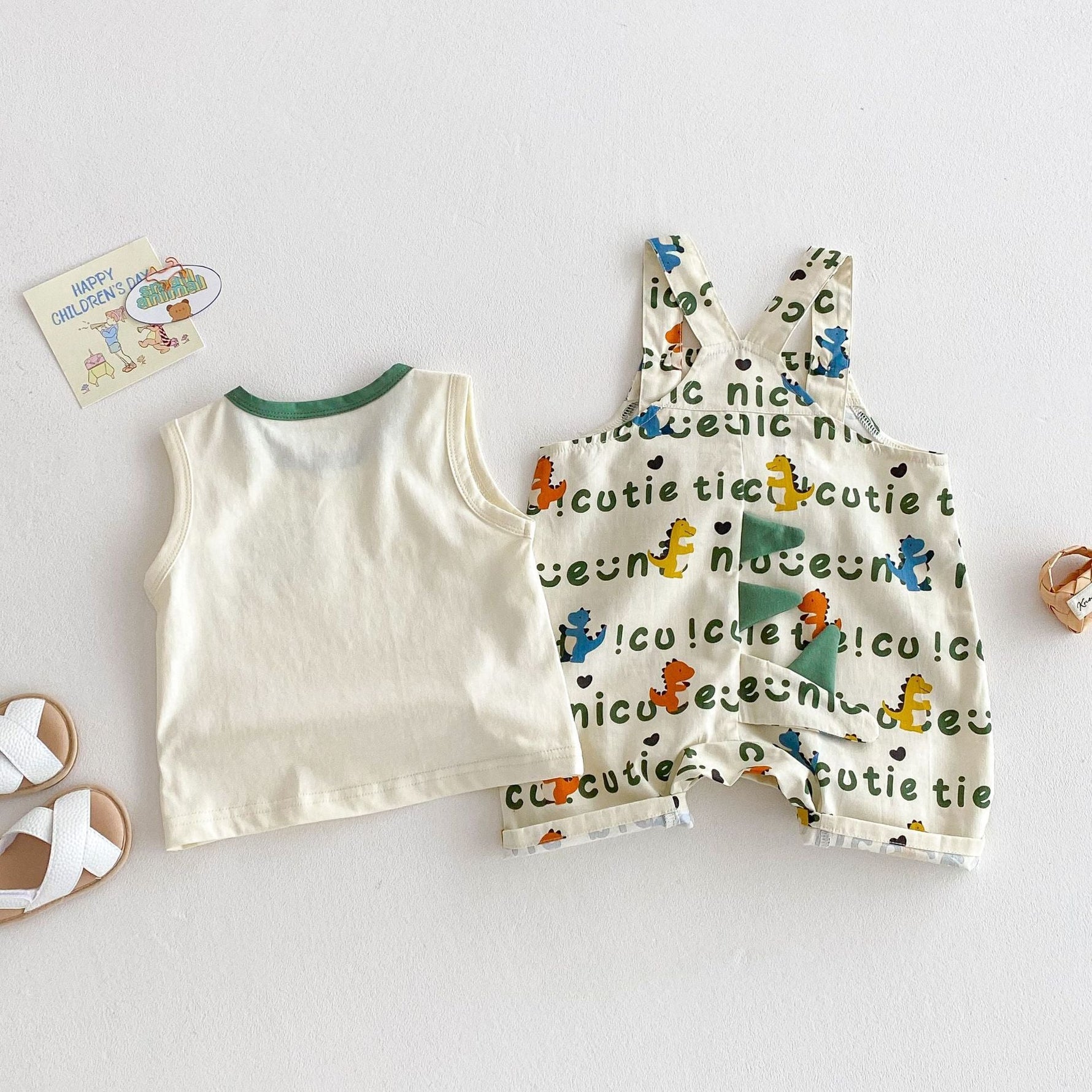 Cartoon Vest Baby Full Printing Suspender Pants Fashion - Cindi Book