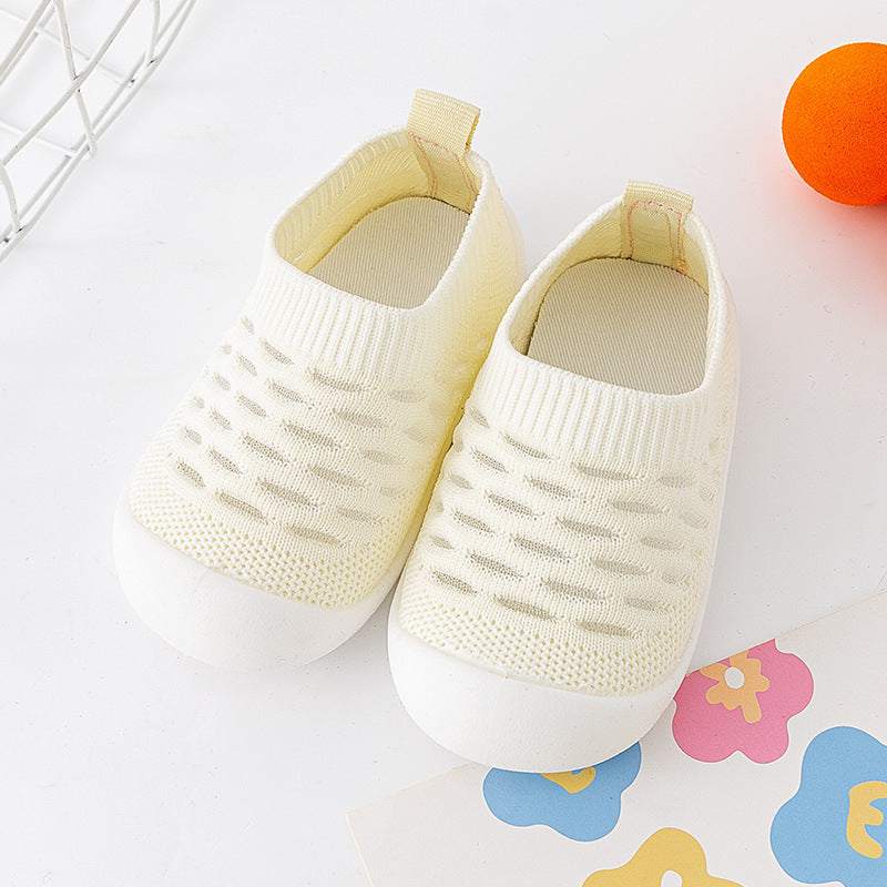 Baby Toddler Shoes Soft Sole Fly Knit Mesh Surface Breathable - Cindi Book