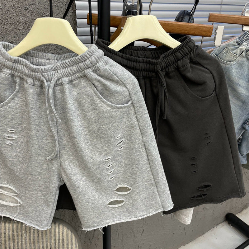 Multi-Hole Terry Sports Shorts Children's Summer Clothing