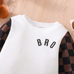 Infants And Toddlers Fall Long-sleeved Tops Fashion Plaid Sweatshirt - Cindi Book
