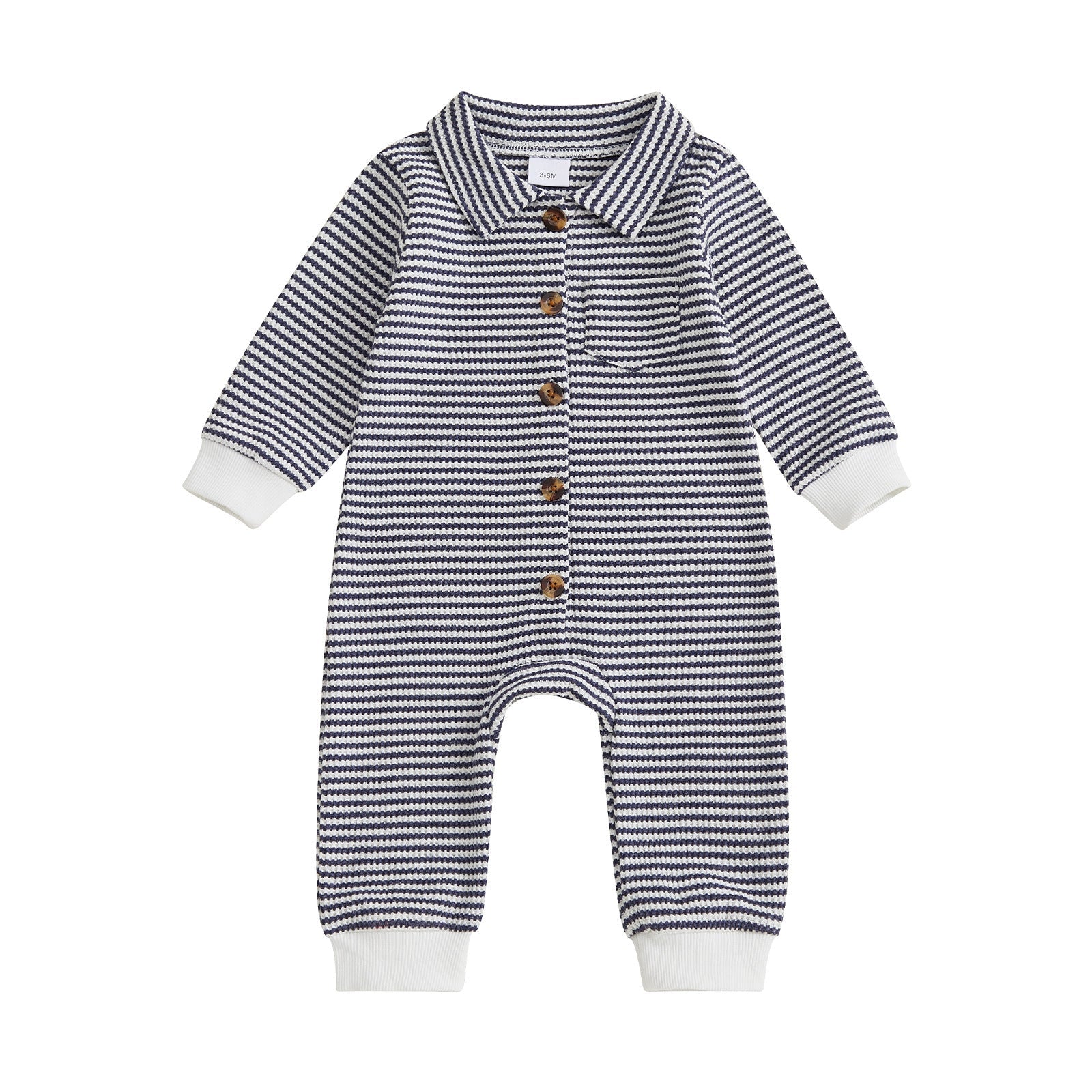 Babies' Jumpsuit Front Open Single-breasted Knitted Long Sleeve - Cindi Book