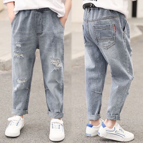 Boys' Denim Trousers Trousers Children's Clothing - Cindi Book