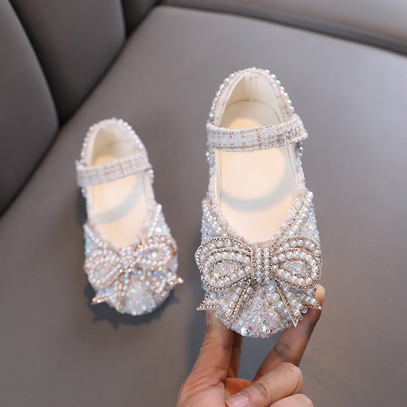 Bow Baby Princess Children's Single-layer Shoes - Cindi Book