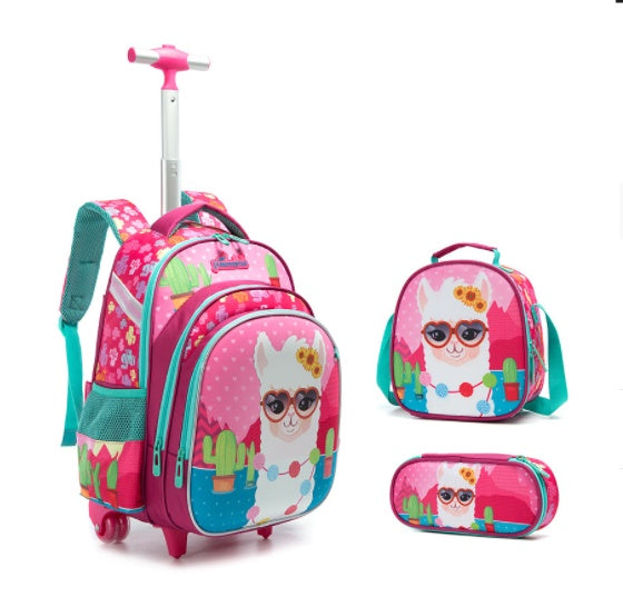 Three-piece Trolley Bag For Primary School Students - Cindi Book