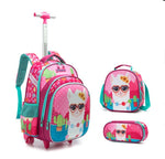 Three-piece Trolley Bag For Primary School Students - Cindi Book