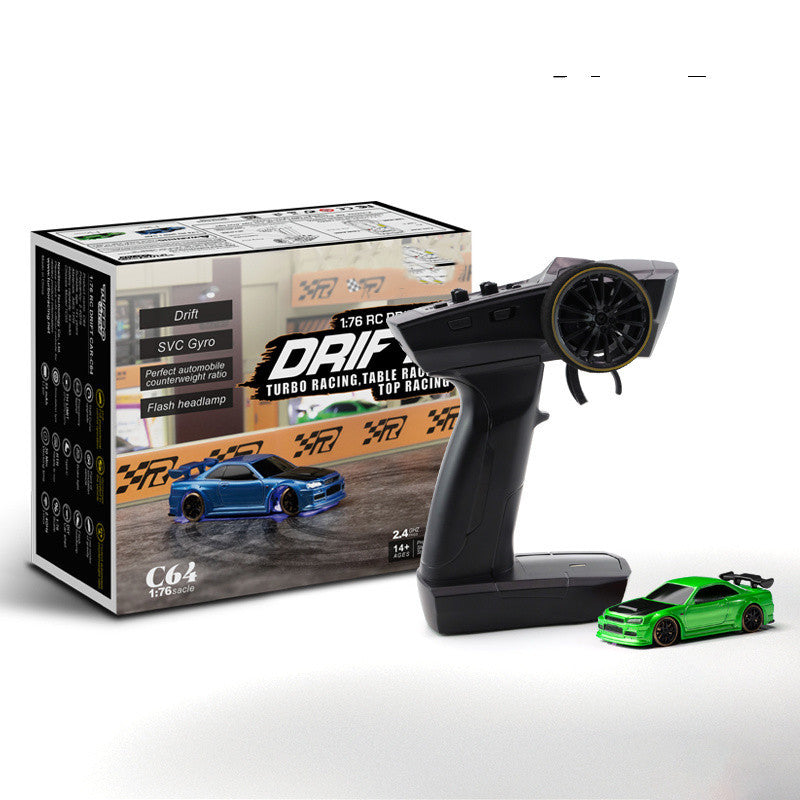 Turbo Racing 1vs76 C64 Drift RC Car With Gyro Radio Full Proportional Remote Control Toys RTR Kit For Kids And Adults - Cindi Book