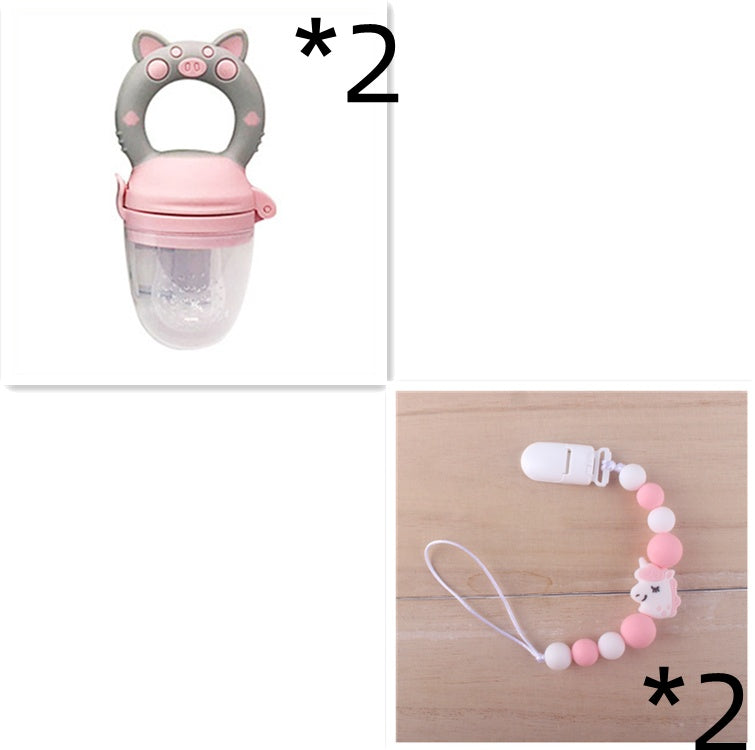 Baby Fruit and Vegetable Food Supplement Teether Baby Fruit Teether Bite Le Pacifier Silicone Nipple - Cindi Book