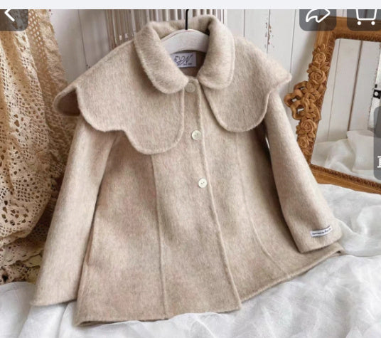 Retro Wool Double-sided Cashmere Girl Coat - Cindi Book