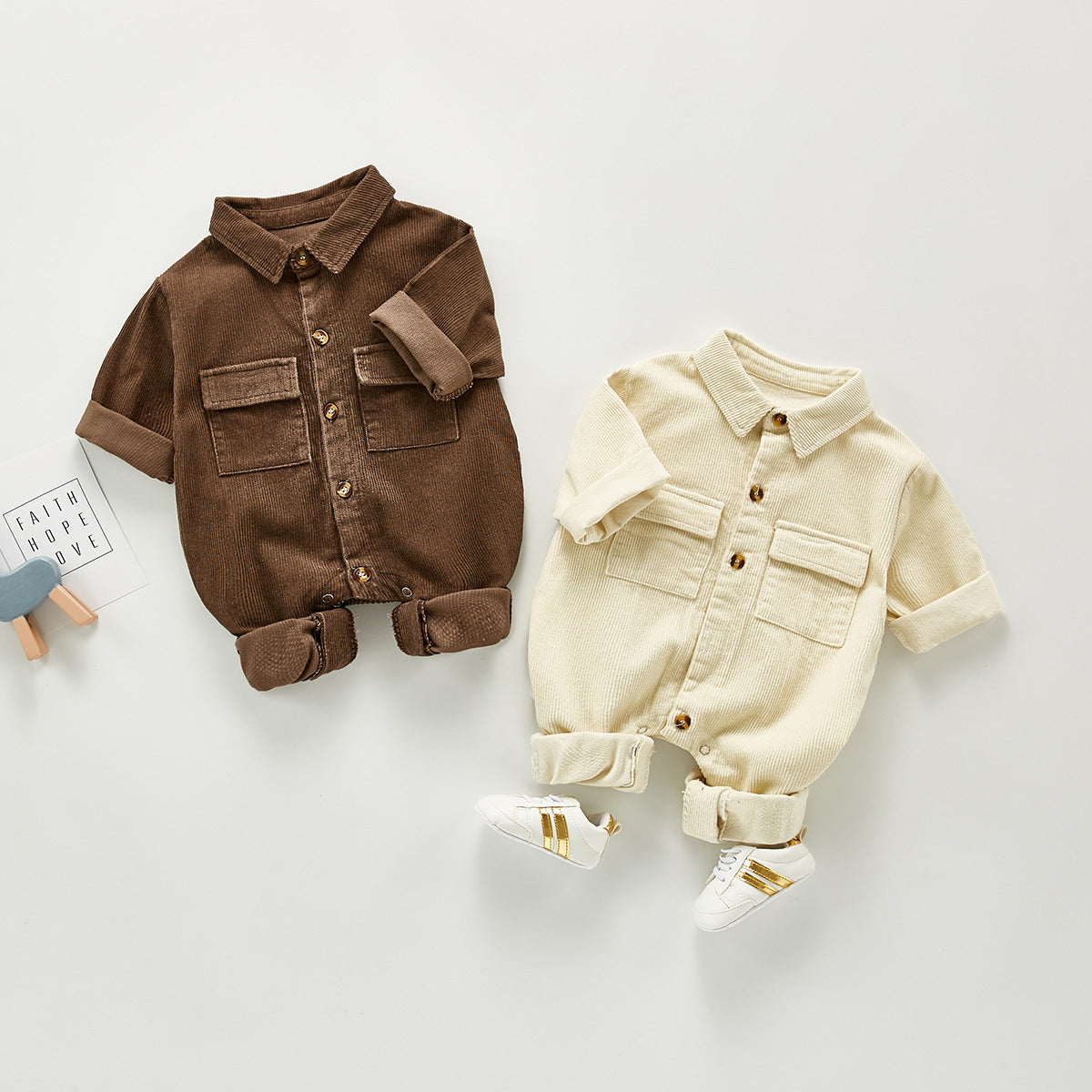Baby Workwear Romper Casual Jumpsuit Corduroy