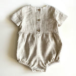 Cotton Newborn Conjoined Clothes Solid Color Short Sleeve - Cindi Book