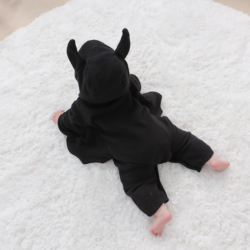 Baby Onesies Baby Halloween Bat Hooded Onesies Little Devil Shaped Onesies - Cindi Book