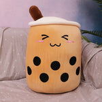 Fruit Milky Tea Cup Pillow Plush Toy Leather Phone Case - Cindi Book