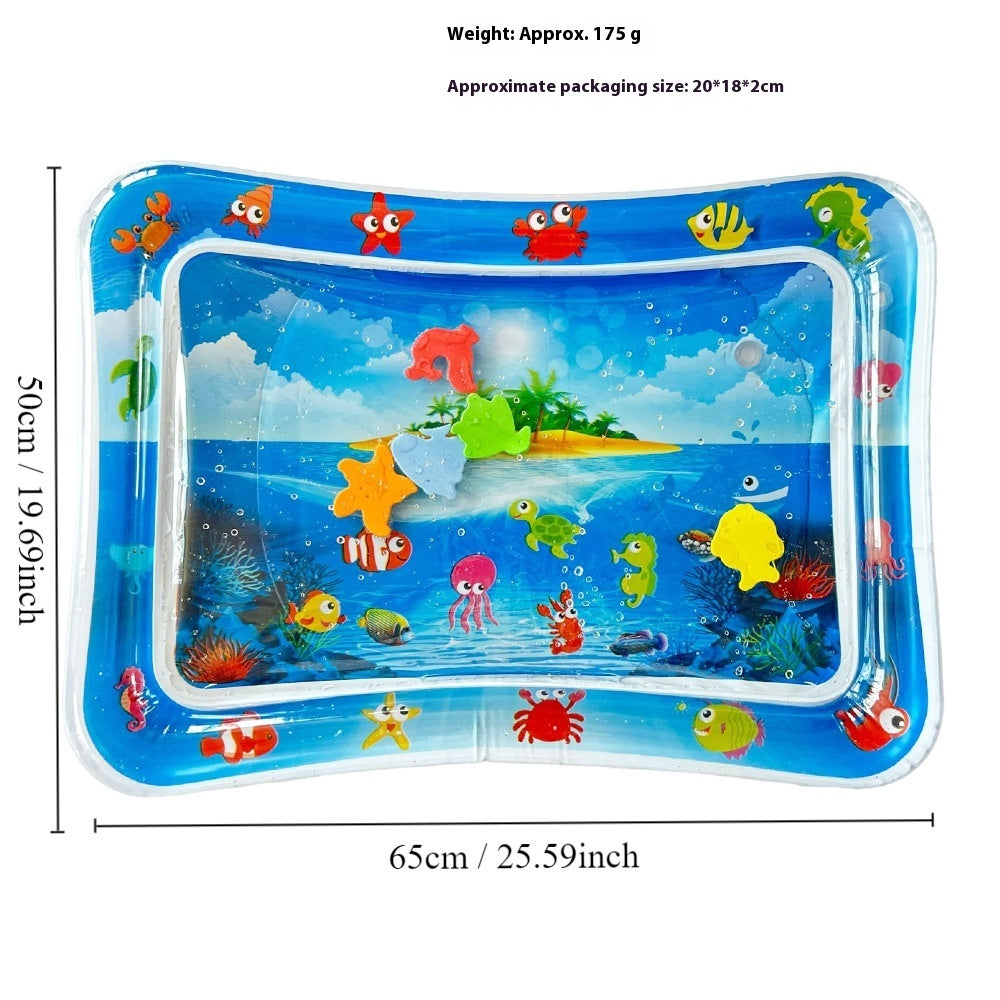 Children's Inflatable Marine Animal Racket Water Cushion Baby Crawling Racket Water Bag Racket Water Cushion Climbing Pad - Cindi Book