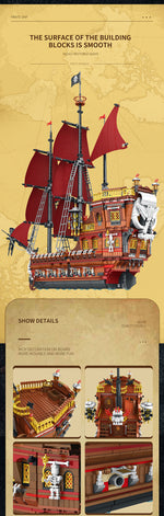 High-Difficulty Building Block Toy With Black Pearl Assembly Model Pieces - Cindi Book