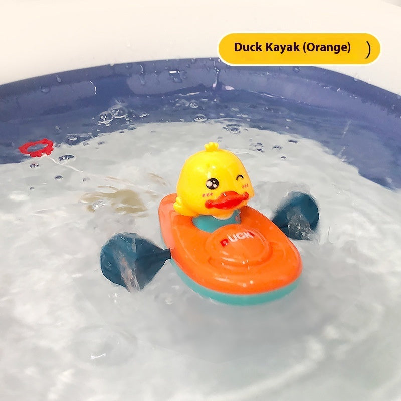 Baby Yellow Duck Playing In The Water Toy Kayaking - Cindi Book
