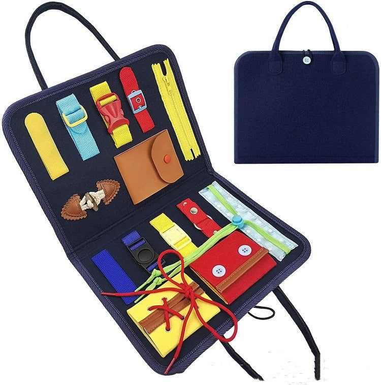 New Busy Book Children's Busy Board Dressing And Buttoning Learning Baby Early Education Preschool Sensory Learning Toy - Cindi Book