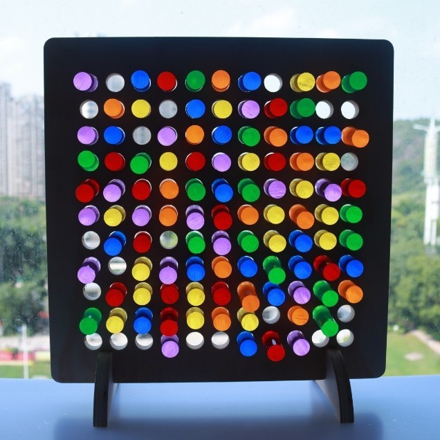 Montessori Early Childhood Education Rainbow Wire-wrap Board Pixel Art Educational Toys - Cindi Book