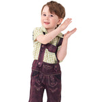 Cute Plaid Suspender Pants Performance Costume - Cindi Book