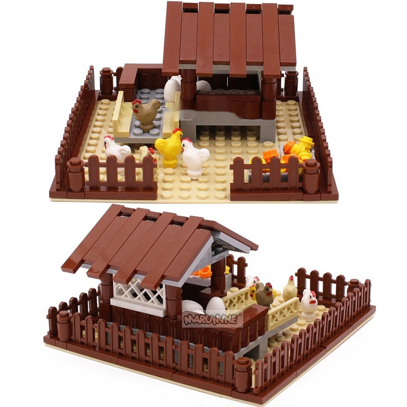 MOC Small Particle Building Blocks Animal Farm Scene Dispersion Accessories Suit - Cindi Book