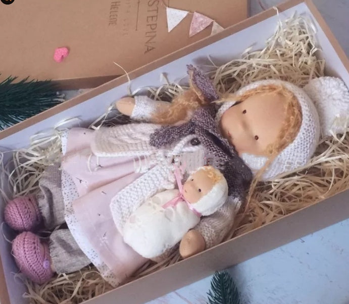 Handmade Plush Doll Golden Curly Girl Finished Product - Cindi Book