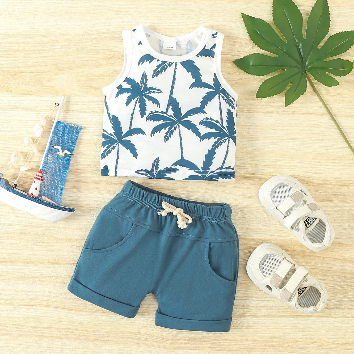 Spring Leisure Printed Vest Shorts Set - Cindi Book