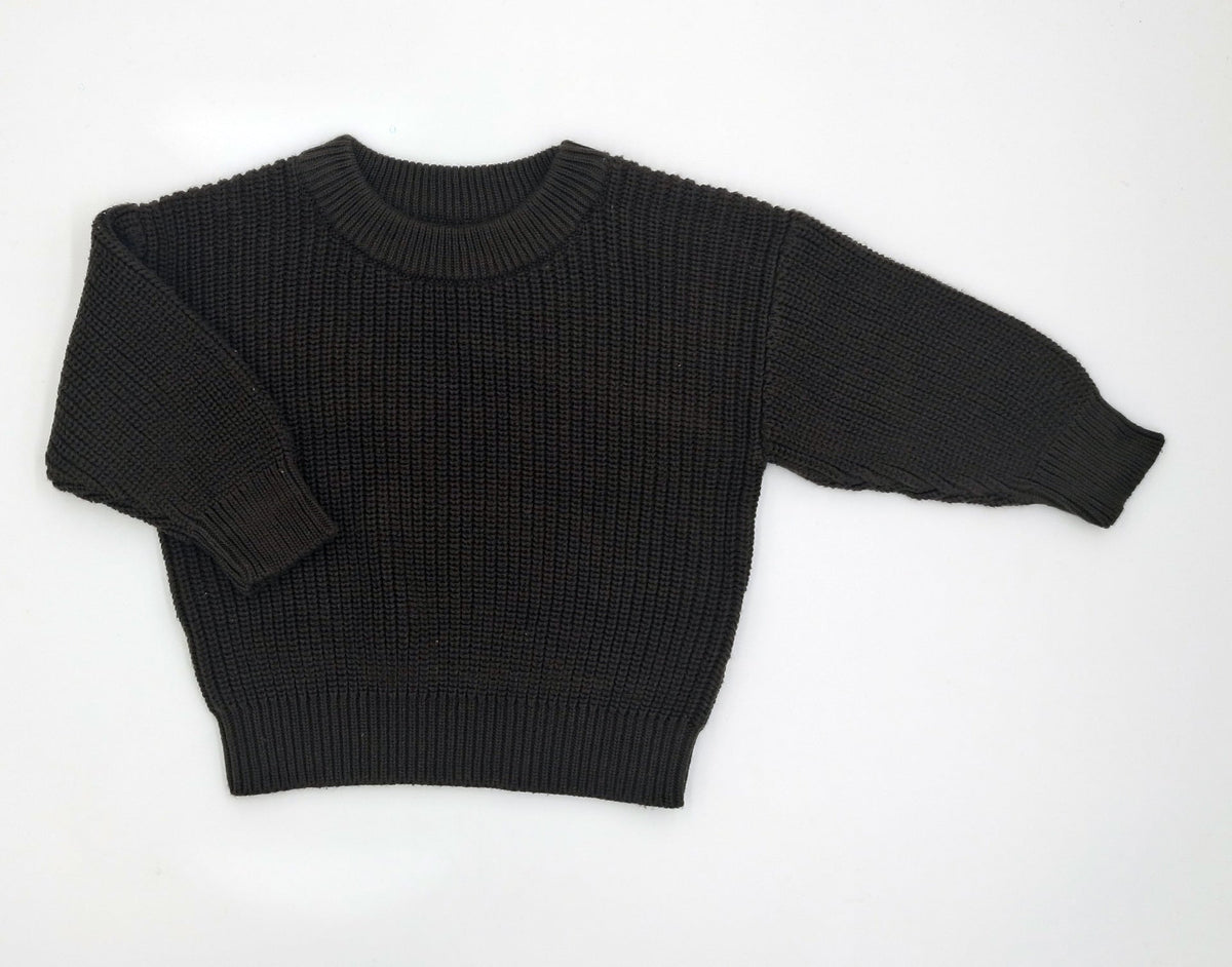 Infant Toddler Cotton Knitted Round Neck Base Sweater - Cindi Book