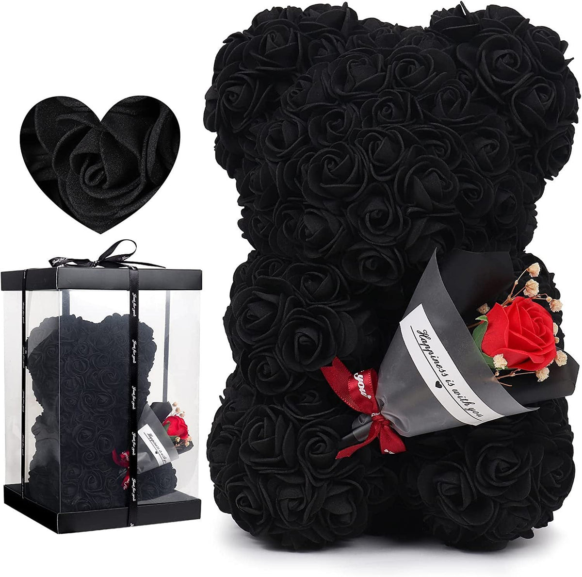 Rose Bear Preserved Fresh Flower Valentine's Day Birthday Gift - Cindi Book