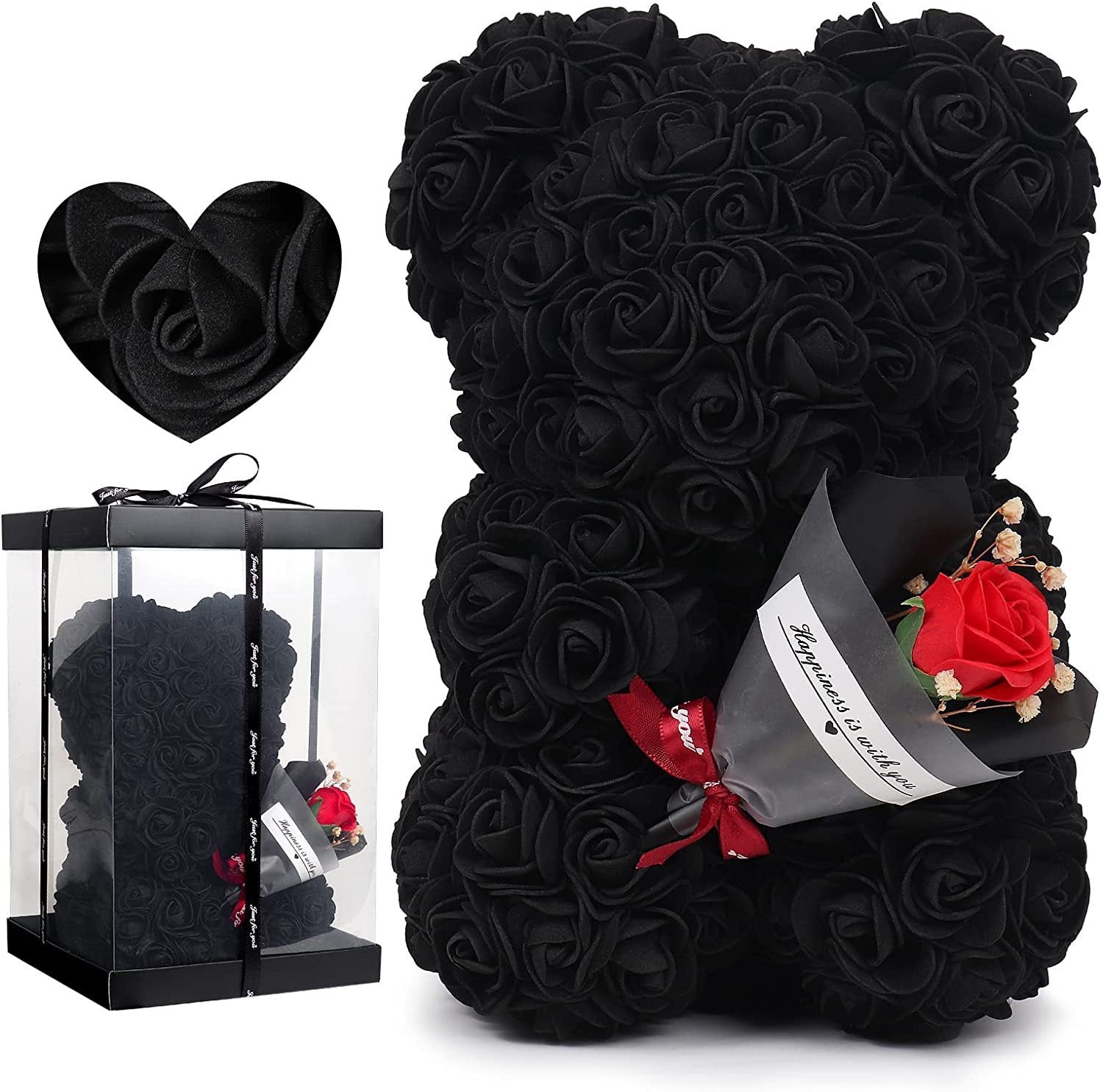 Rose Bear Preserved Fresh Flower Valentine's Day Birthday Gift - Cindi Book