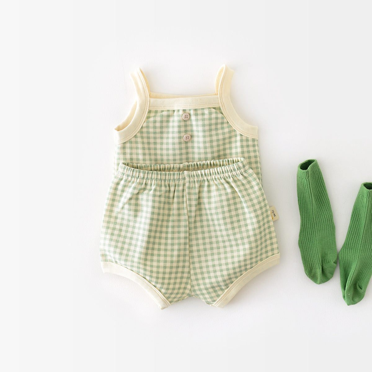 Baby Suit Summer Pajamas New Korean Style Infant Thin Suspenders Vest Shorts Boys 'and Girls' Home Wear - Cindi Book