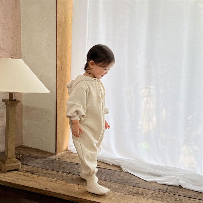 Long Sleeved Hoodie With Zipper For Baby Jumpsuit - Cindi Book