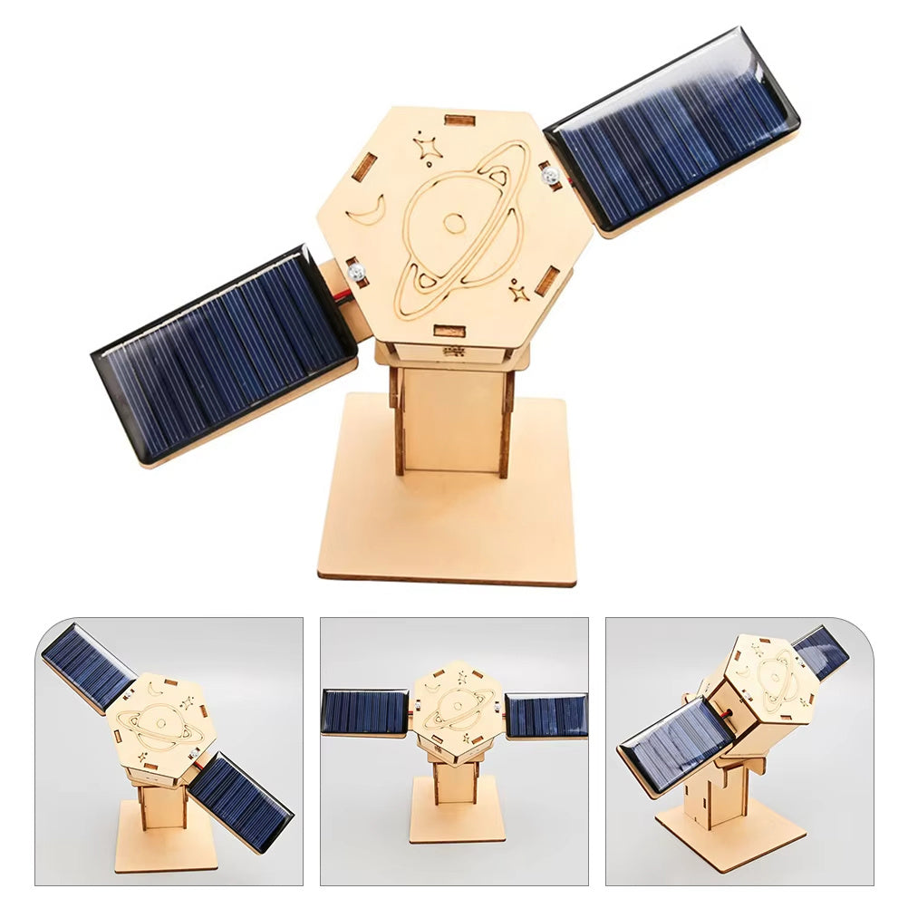 Diy Technology Small Production Stem Experimental Teaching Aids Space Model Artificial Satellite Educational Toys Solar Power Toy Kit Science - Cindi Book