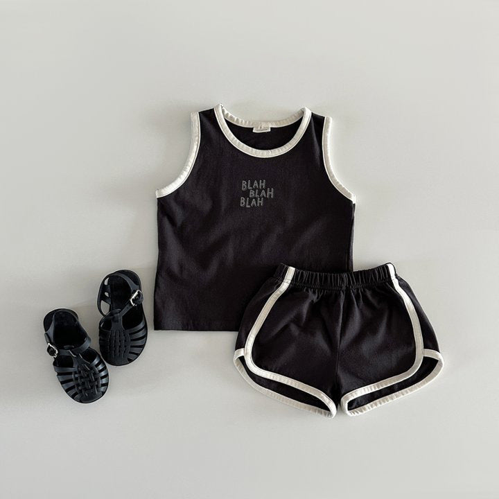 Cotton Sports Vest Shorts Casual Children Suit - Cindi Book