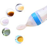 Safe Newborn Baby Feeding Bottle Toddler Silicone Squeeze Feeding Spoon Milk Bottle Baby Training Feeder Food Supplement - Cindi Book
