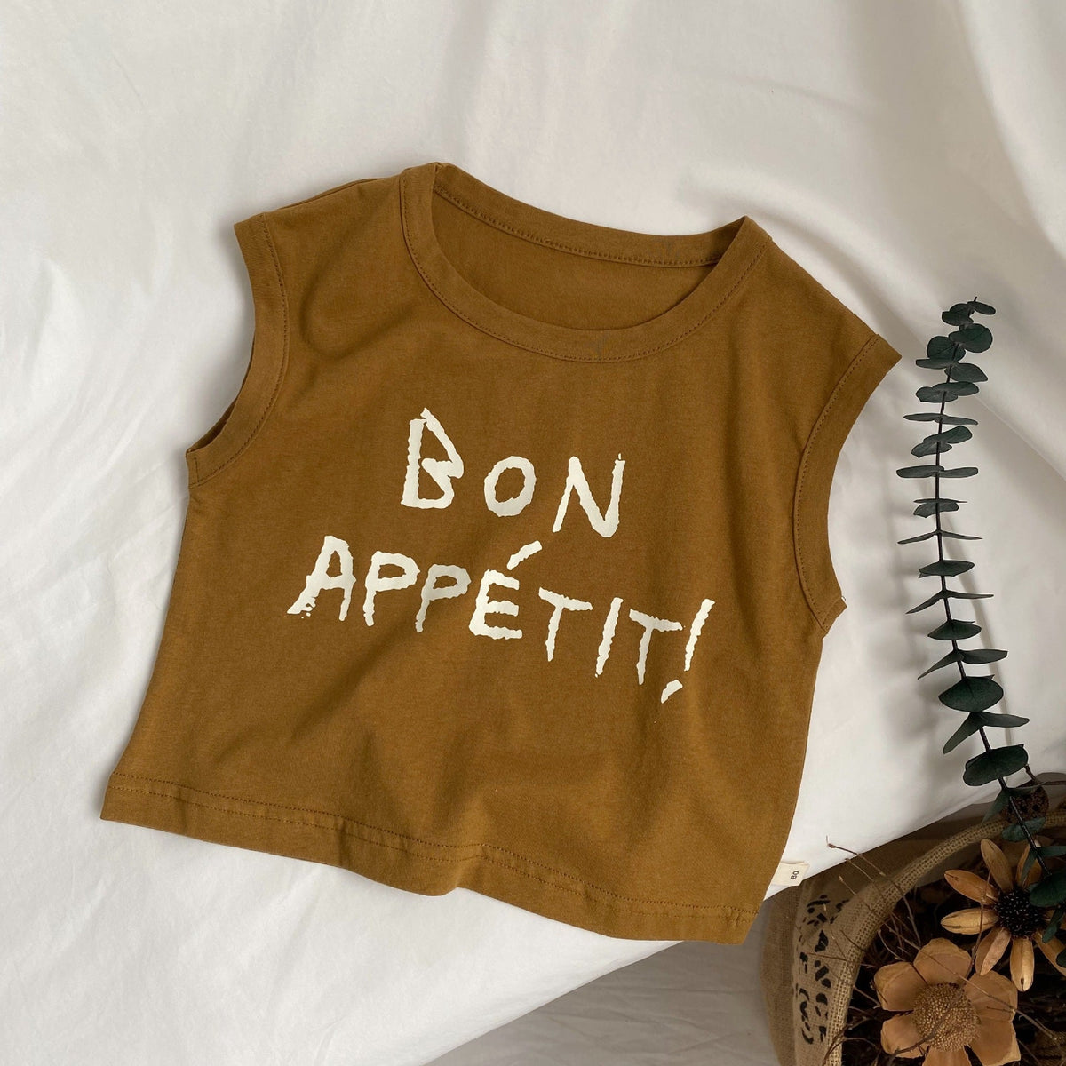 Children's Letter Printed Sleeveless Vest For Boys And Girls Loose Casual Top - Cindi Book