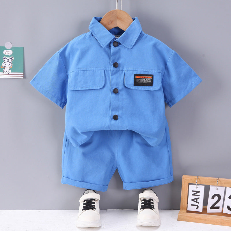 Boys' Short-sleeved Shorts Overall Suit - Cindi Book