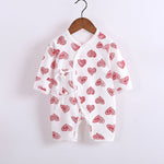 Baby's Cotton Long-sleeved Lace-up Butterfly Jumpsuit - Cindi Book