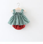 Plaid Suspenders Butt Clothes Trendy Two-piece Suit - Cindi Book