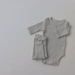 New Baby Long-sleeved Pit Strip Romper  Pants Suit - Cindi Book