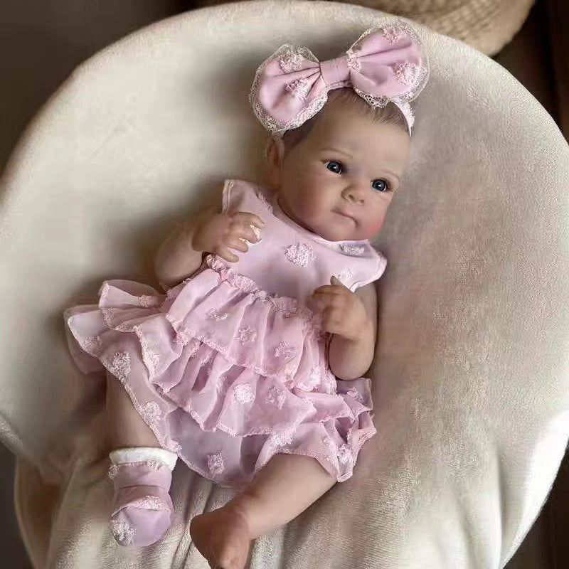 3D Advanced Skin-tone Painted Lifelike Reborn Baby Doll - Cindi Book